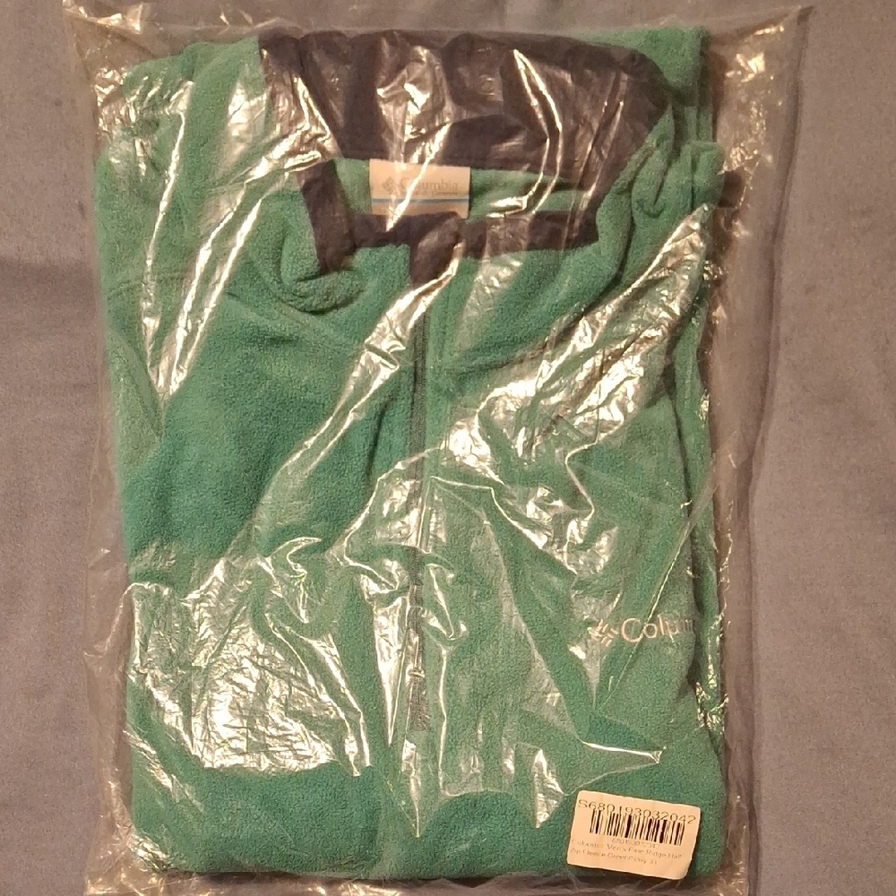 Columbia Green Zip Up Sweater